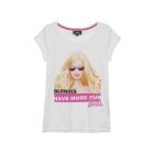 miniatura Barbie-Cropp t-shirt bialy Blondes Have More Fun cena 39,99