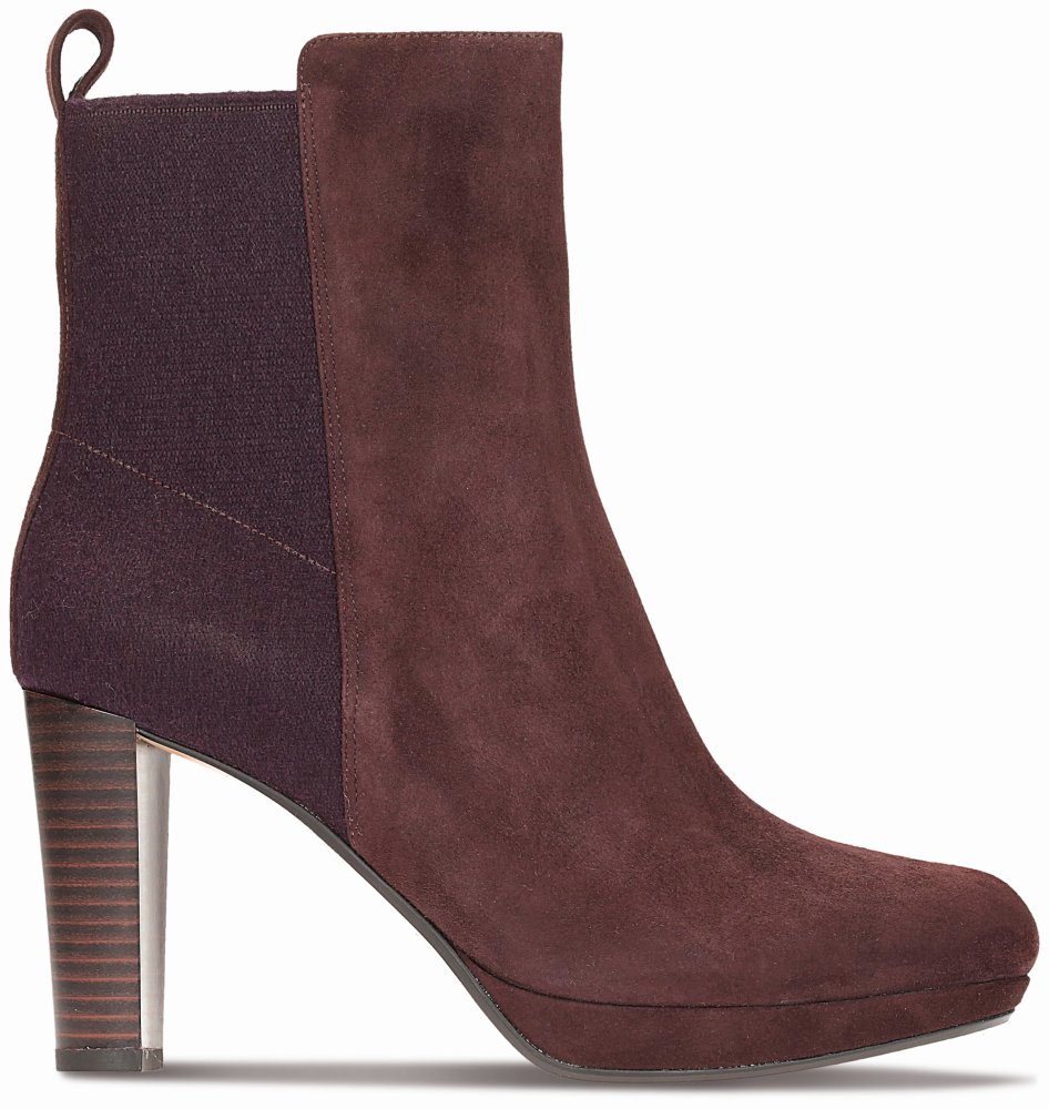 CLARKS Kendra Porter Aubergine Suede 499 zl